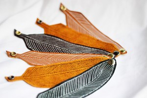 excitations 5 excitations handmade accessories leather feather cuff