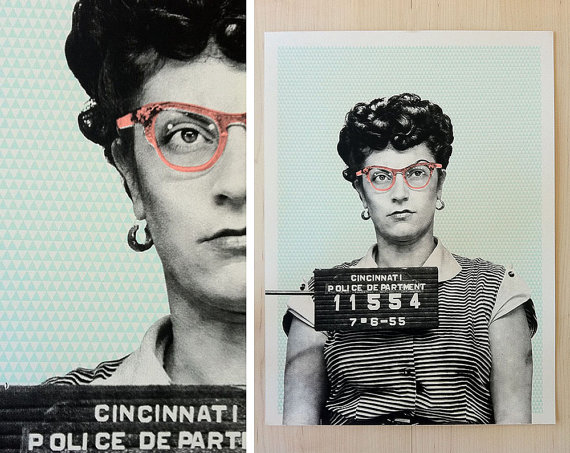 larken design, mugshot print