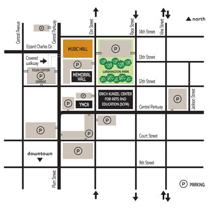 music hall parking map